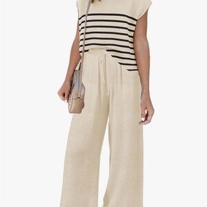 Amazon Cream Flare Pants